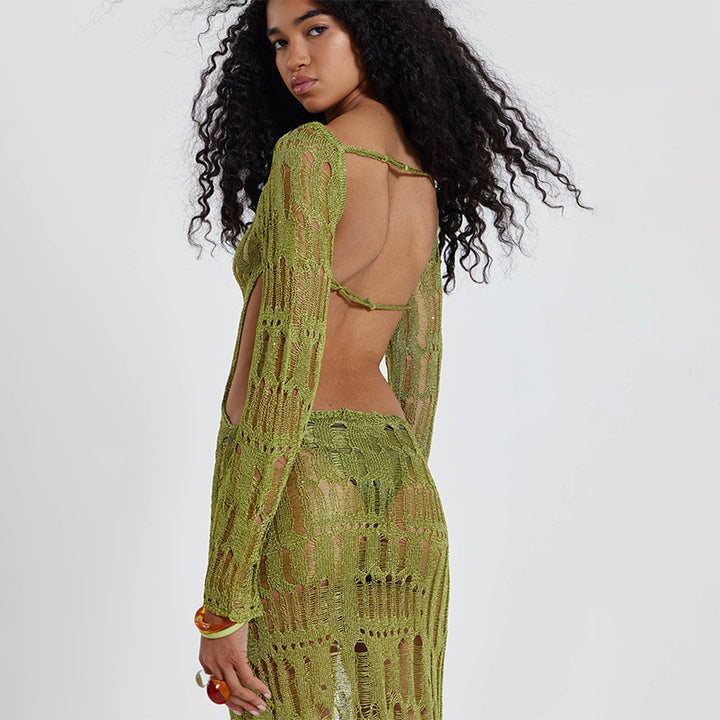 Crochet Knit Hollow Out Cover Up