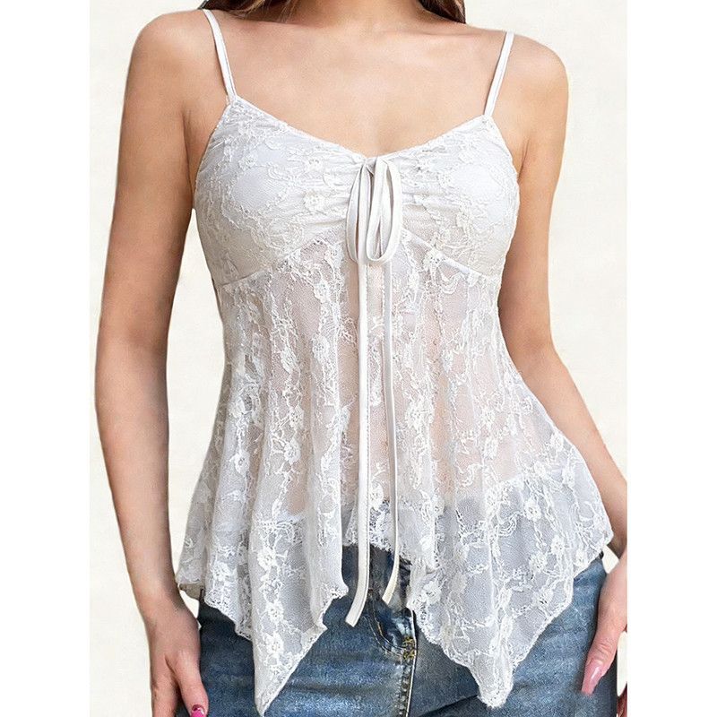 Drawstring Lace Cami Top