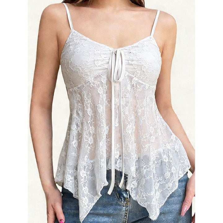 Drawstring Lace Cami Top