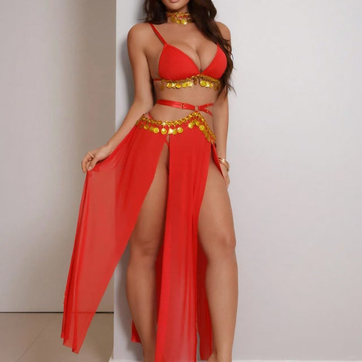 Red  Exotic Style Lingerie