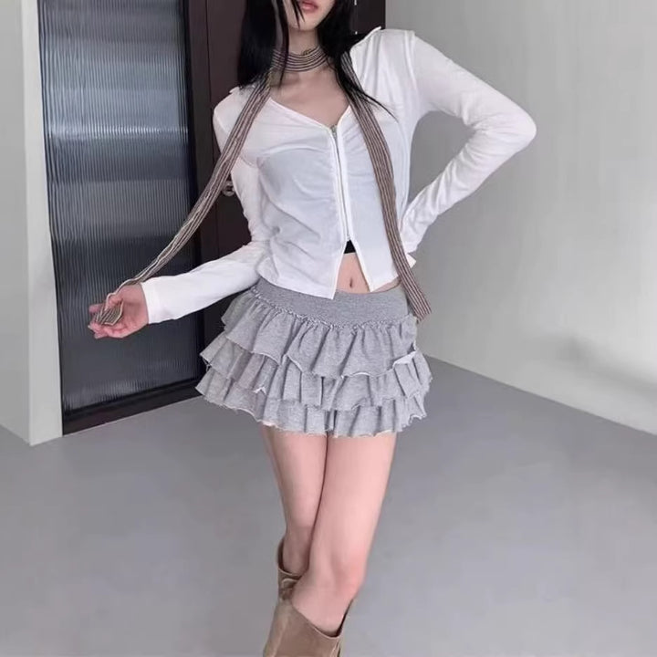 Sweet Spicy Ruffled Mini Skirt