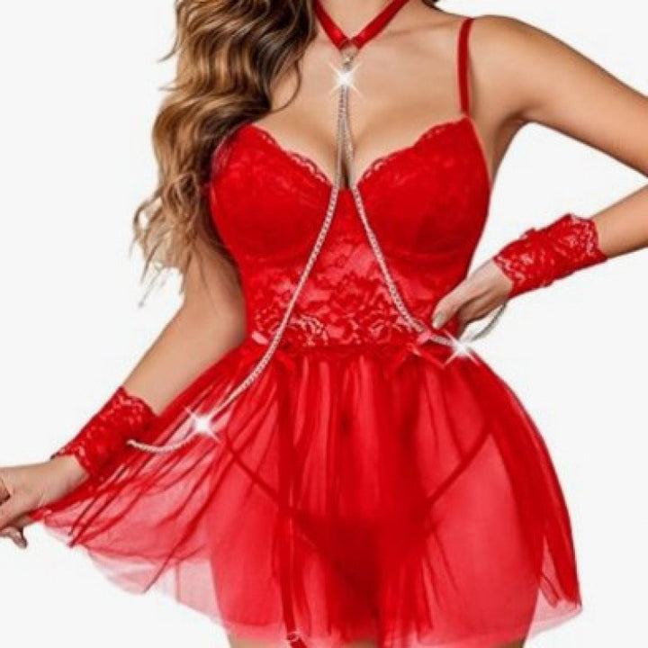 Lace Cuffs Mesh Lingerie