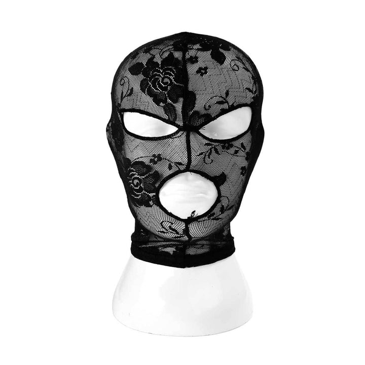 Floral Lace Fishnet Face Mask