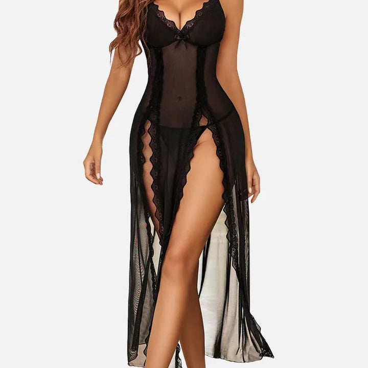 Lace Split Spaghetti Strap Nightgown