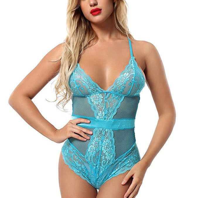 Deep‑V Spaghetti‑Strap Bodysuit