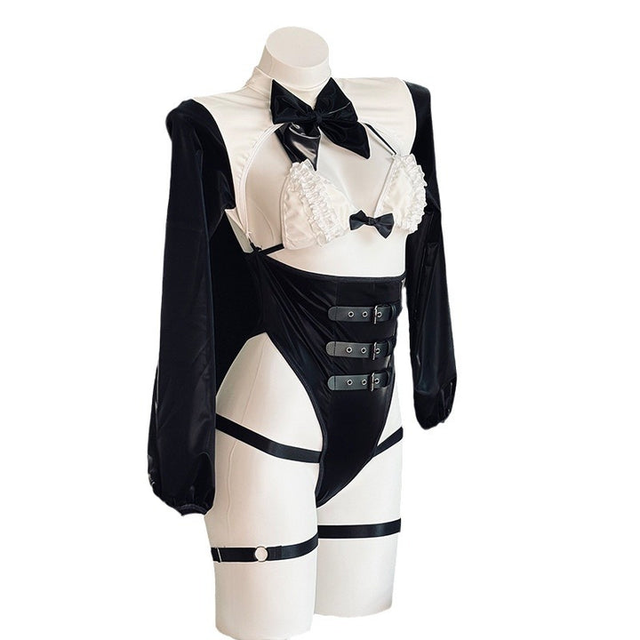 Maid Style Patent Leather Bodysuit