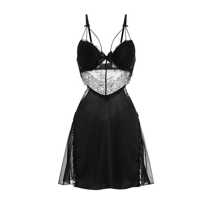 Lace Padded Satin Nightgown