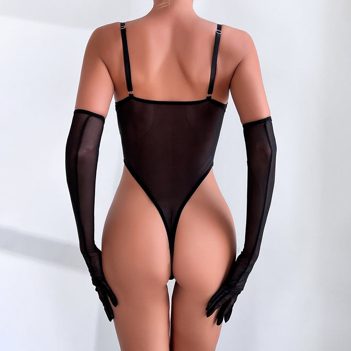 Sheer Mesh Cami Bodysuit