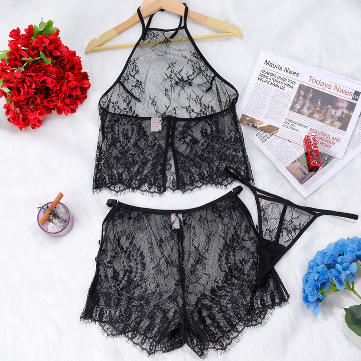 Sexy Lace French Sheer Mesh Lingerie