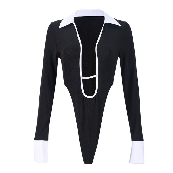 Deep U‑Cut Long‑Sleeve  Bodysuit