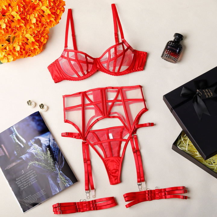 Cool Geometric Line Cutout Strappy Lingerie