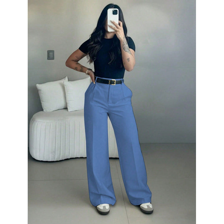 Women’s High-Waisted Straight-Leg Tailored Trousers