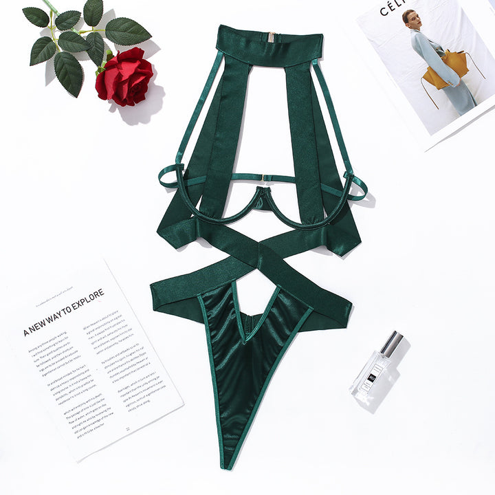 Halter Strap Hollow Out Bodysuit