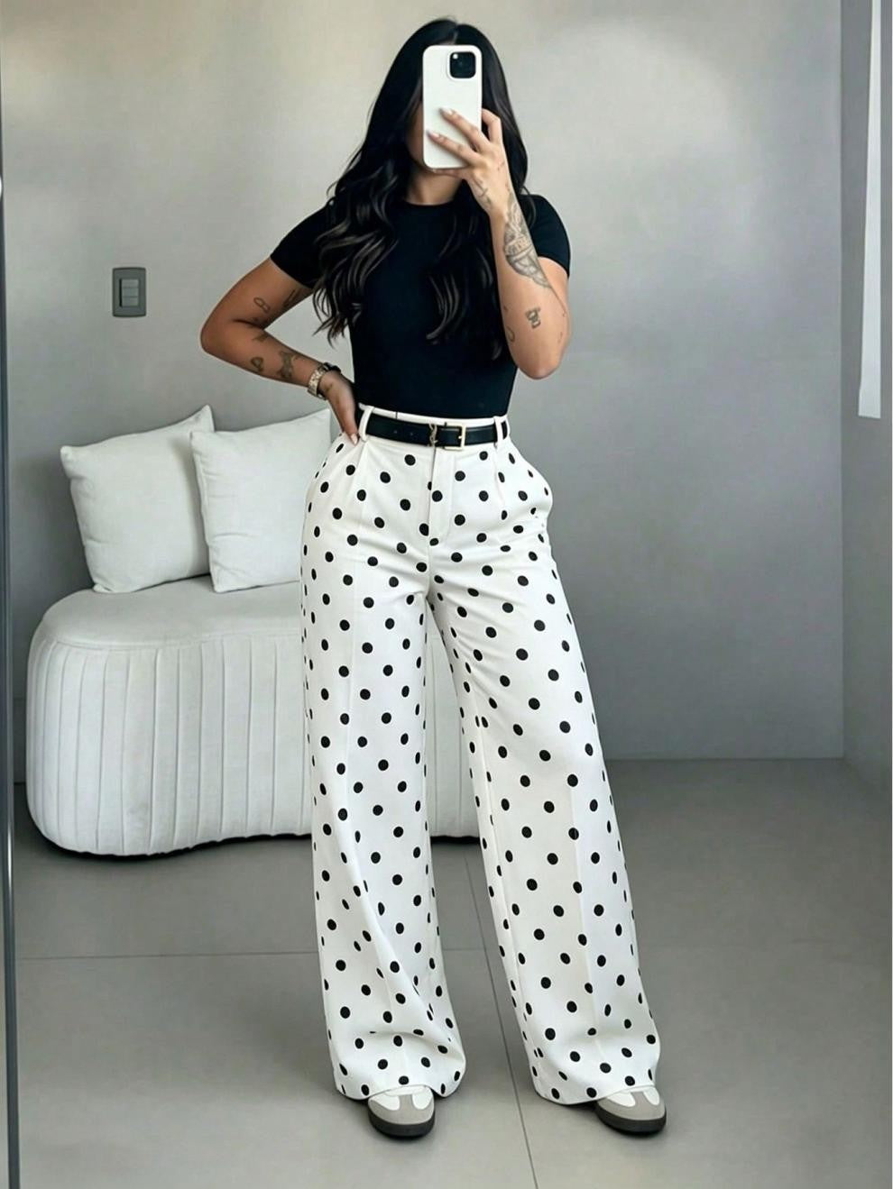 Women’s High-Waisted Straight-Leg Tailored Trousers