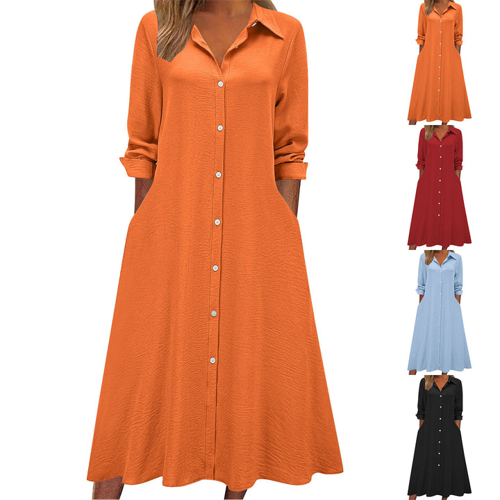 Women’s Cotton-Linen Relaxed Shirt Dress