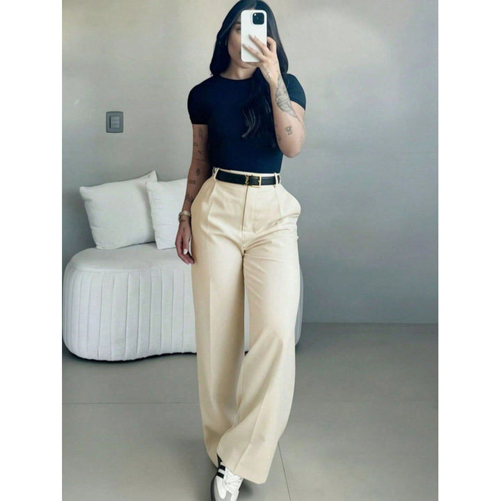 Women’s High-Waisted Straight-Leg Tailored Trousers