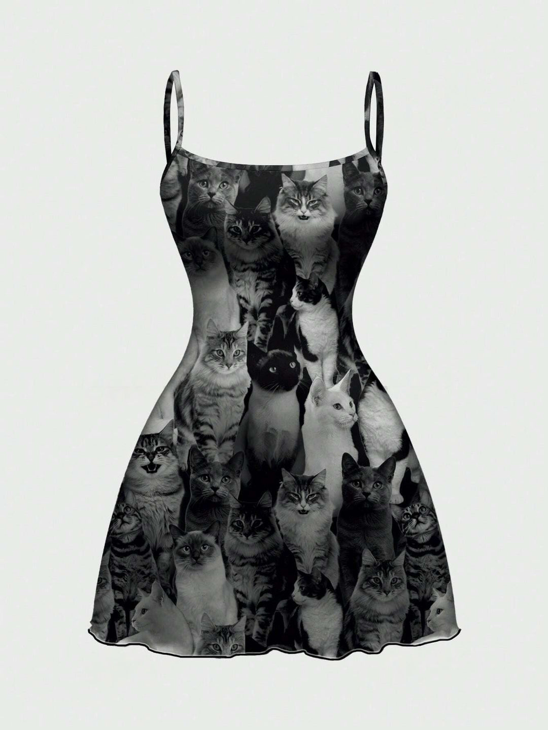 Gothic Halloween Graphic Print Cami Mini Dress