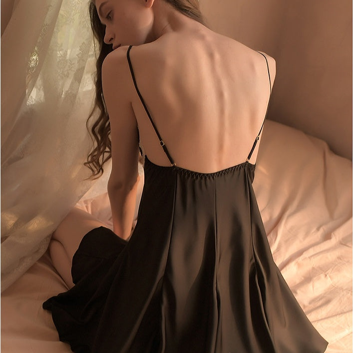 Satin Lace Trim  Nightdress