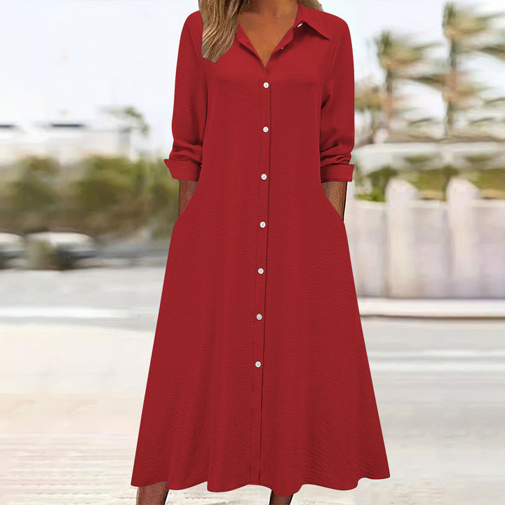 Women’s Cotton-Linen Relaxed Shirt Dress