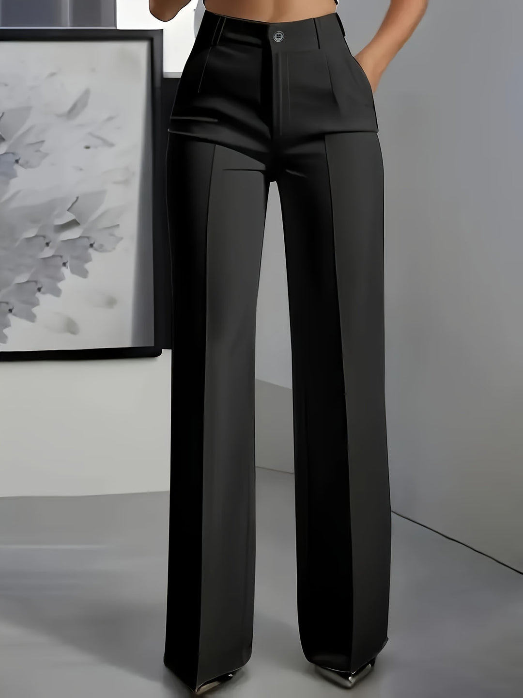 Women’s High-Waisted Wide-Leg Tailored Work Trousers