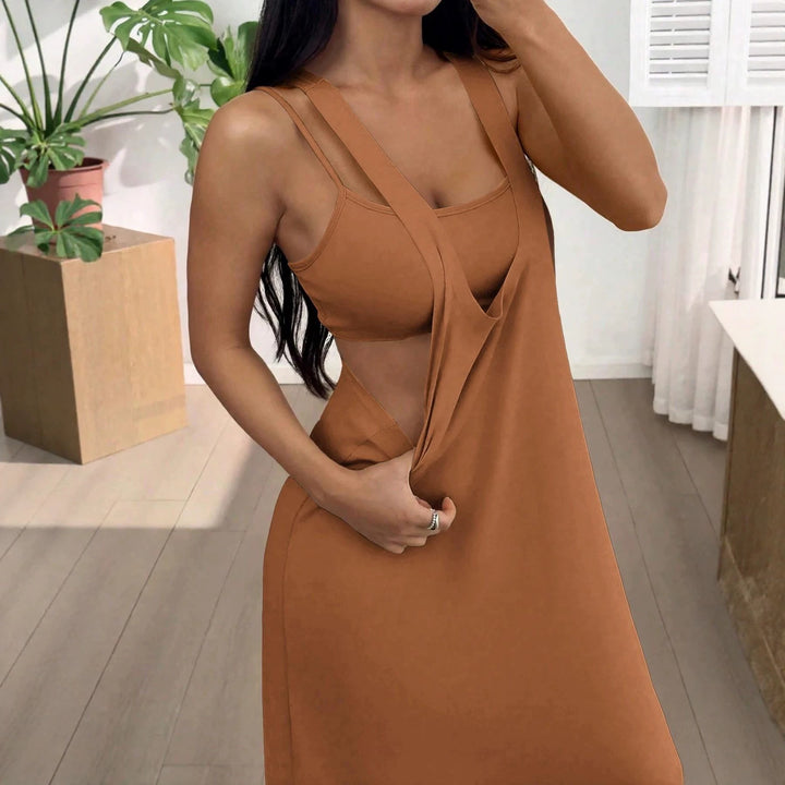 Effortless Layered Two-Piece Maxi Dress Set