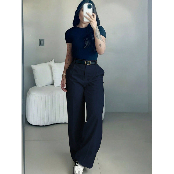 Women’s High-Waisted Straight-Leg Tailored Trousers