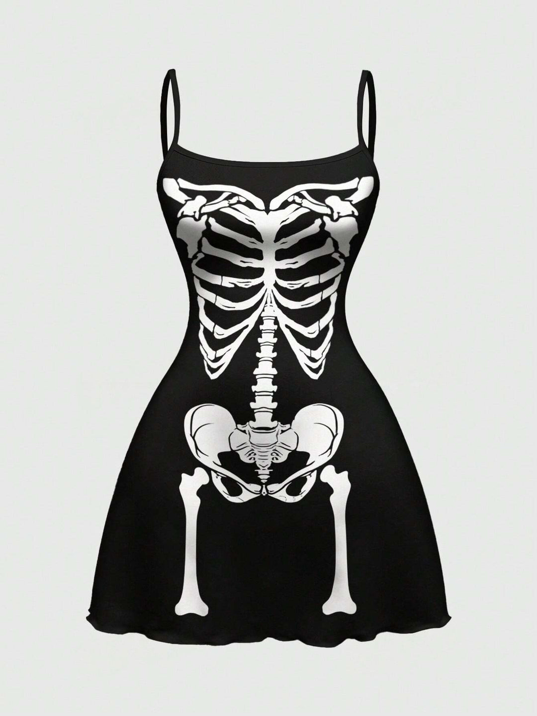 Gothic Halloween Graphic Print Cami Mini Dress
