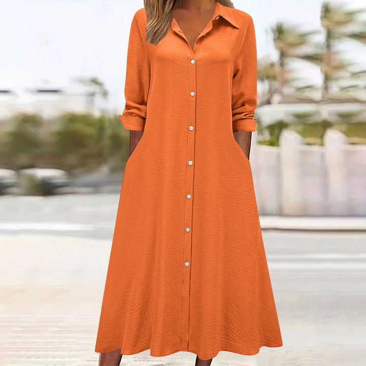 Women’s Cotton-Linen Relaxed Shirt Dress