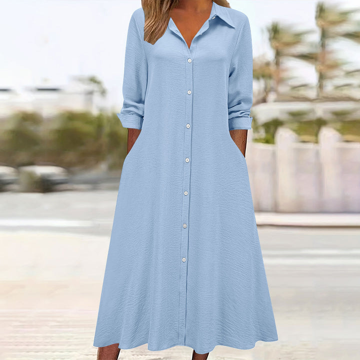 Women’s Cotton-Linen Relaxed Shirt Dress
