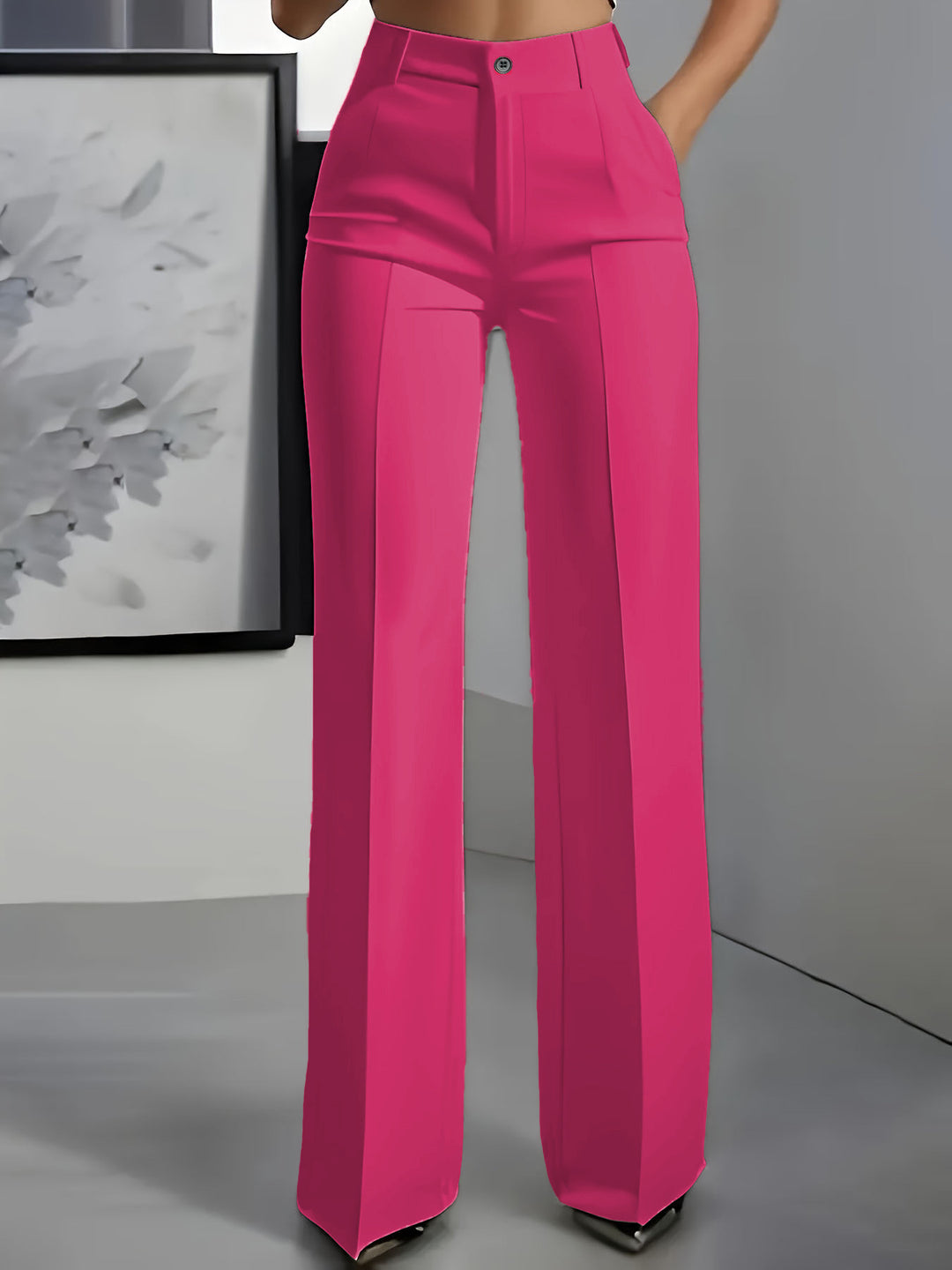 Women’s High-Waisted Wide-Leg Tailored Work Trousers