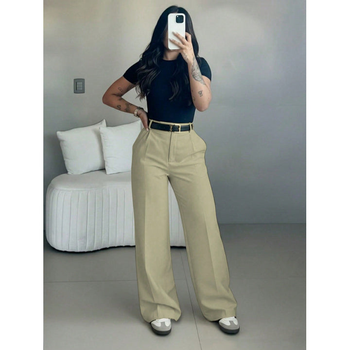 Women’s High-Waisted Straight-Leg Tailored Trousers