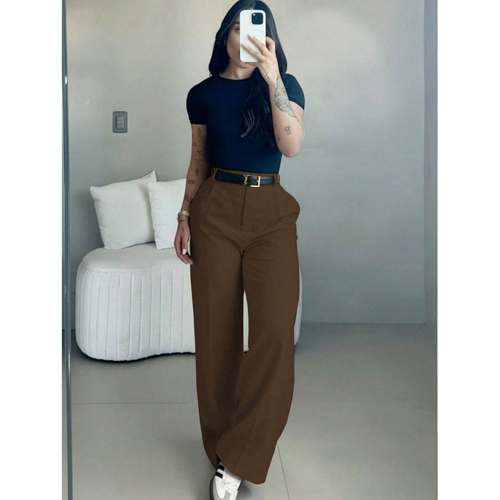 Women’s High-Waisted Straight-Leg Tailored Trousers