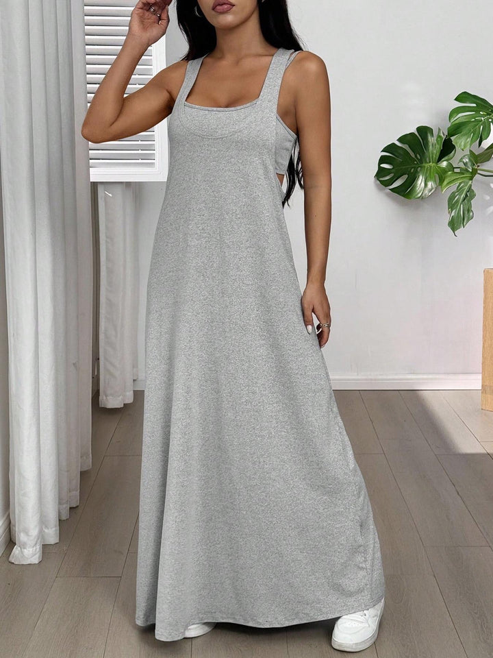 Effortless Layered Two-Piece Maxi Dress Set