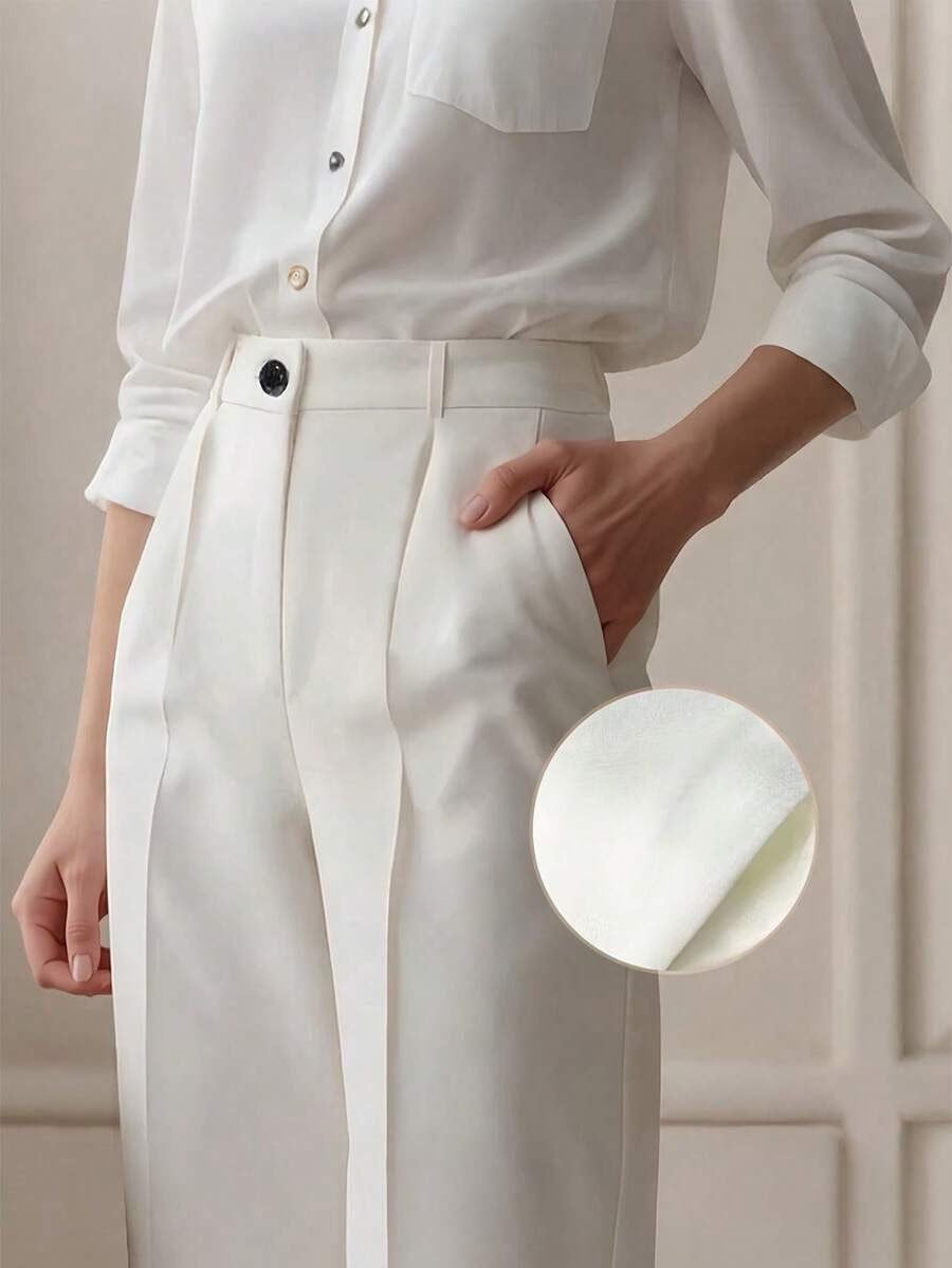 Women’s High-Waisted Wide-Leg Tailored Work Trousers