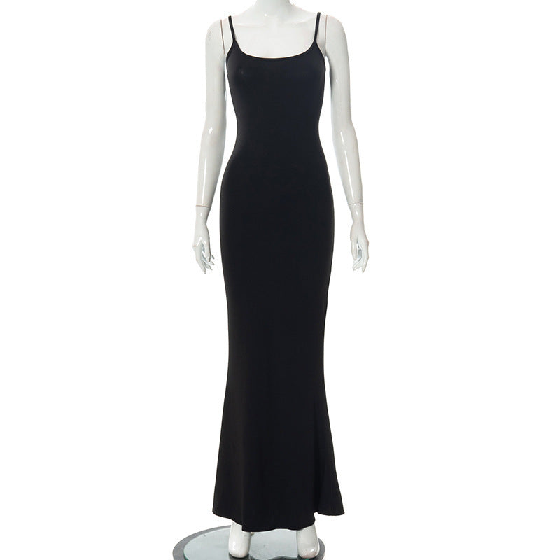Square Neck Backless Bodycon Dress