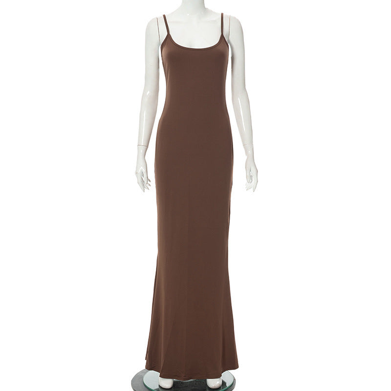 Square Neck Backless Bodycon Dress