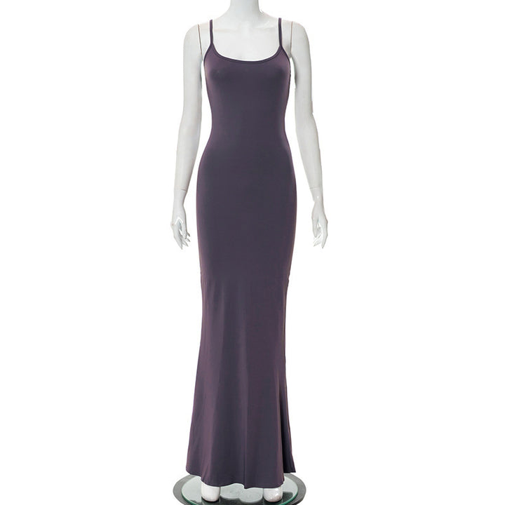 Square Neck Backless Bodycon Dress