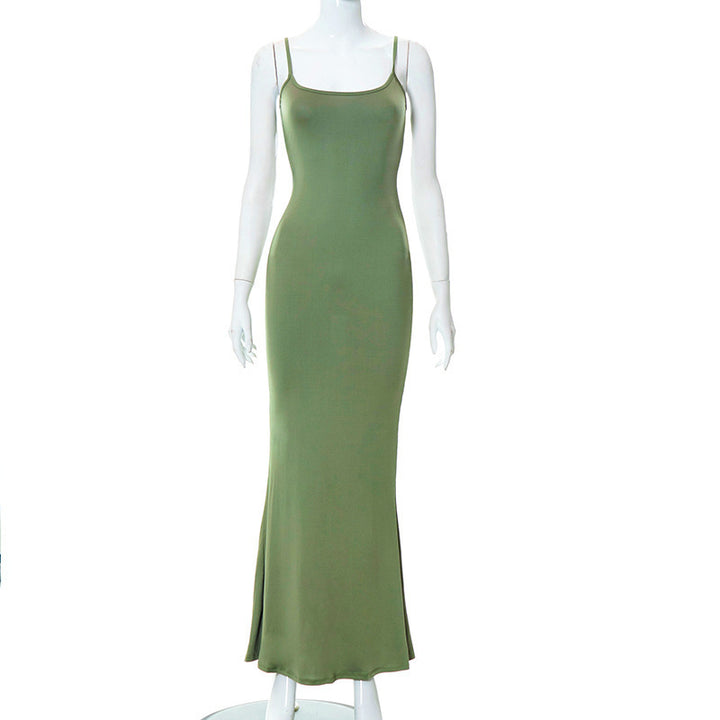 Square Neck Backless Bodycon Dress