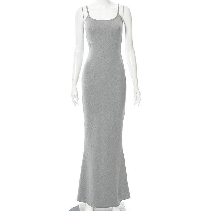 Square Neck Backless Bodycon Dress